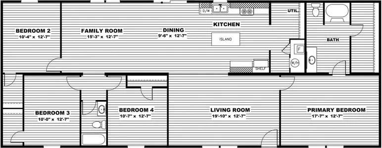 Pride floor plan home features