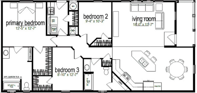 Fremont 6233 floor plan home features