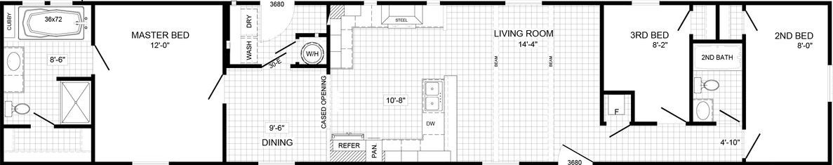 The hollywood floor plan home features