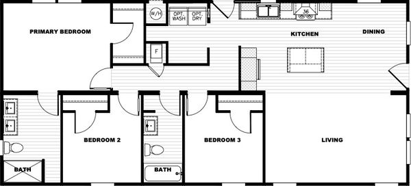 Three little birds floor plan home features