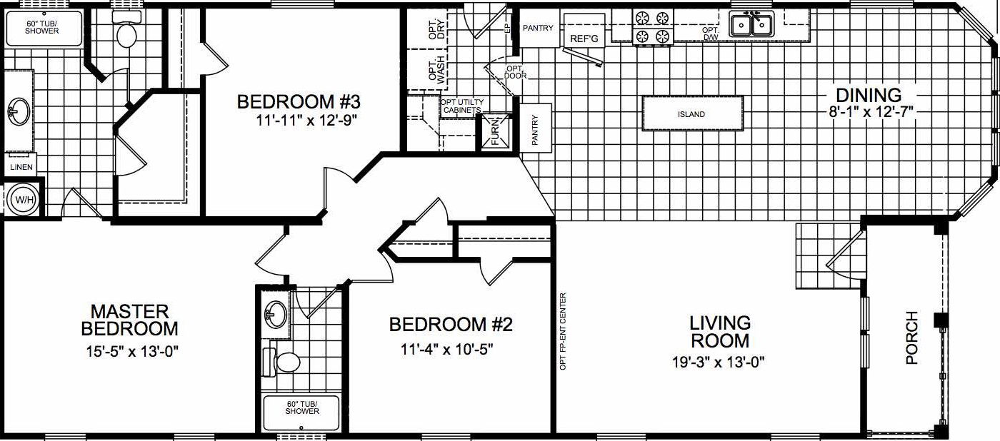 Bistro bay floor plan home features