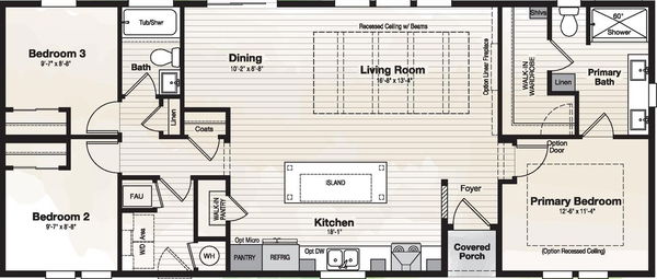 Coronado 2456c floor plan home features