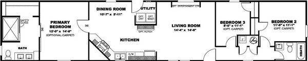 The shower house 2.0 floor plan home features