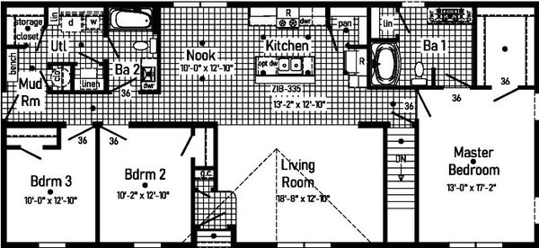 Pennwest limited ranch 2p2908-r floor plan home features