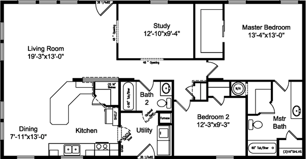 The metolius 28522a floor plan home features