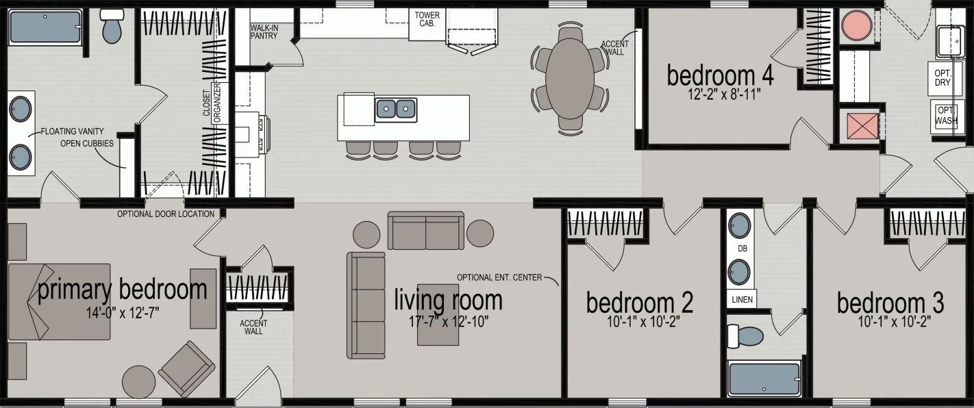 Anchor bay floor plan home features