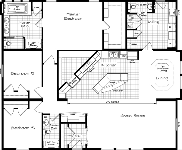 Cedar Canyon 2076-V1 Floor Plan