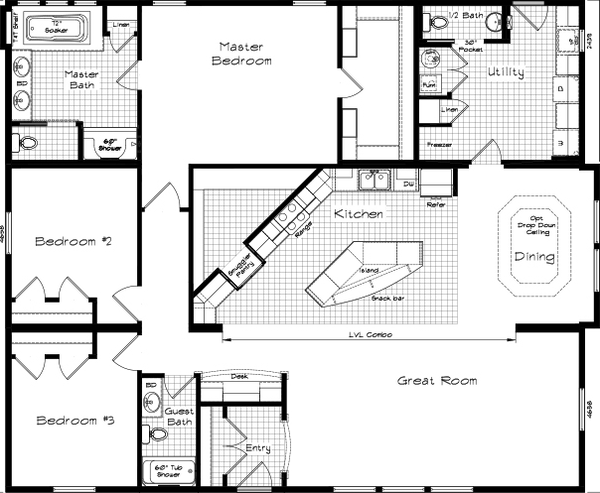 Cedar canyon 2076-v1 floor plan home features