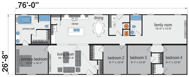 Flagstone floor plan and hero home features