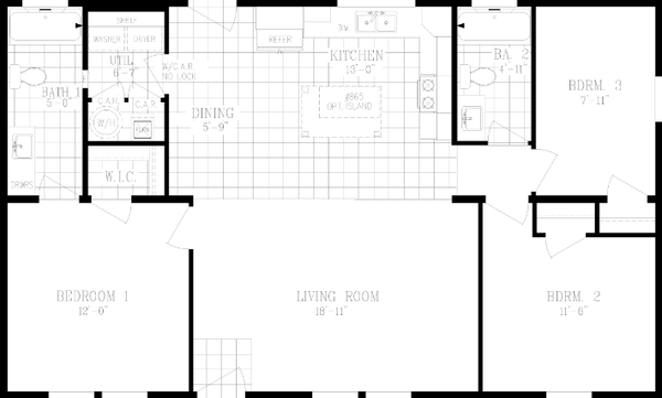 Columbia river multi-section 2015 floor plan home features