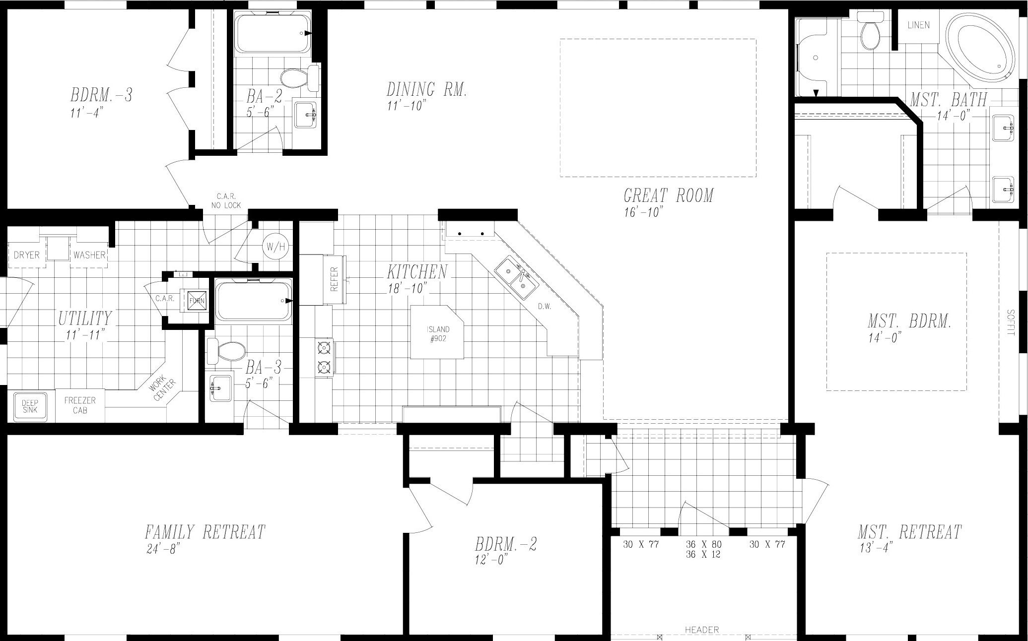 Majestic Collection 9593-S Floor Plan