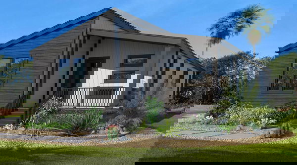Canyon hero, elevation, and exterior home features