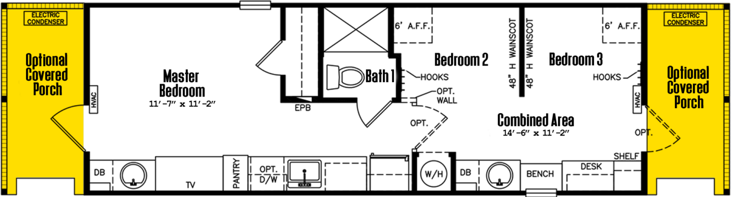 Tiny home s-12×34-31a floor plan home features