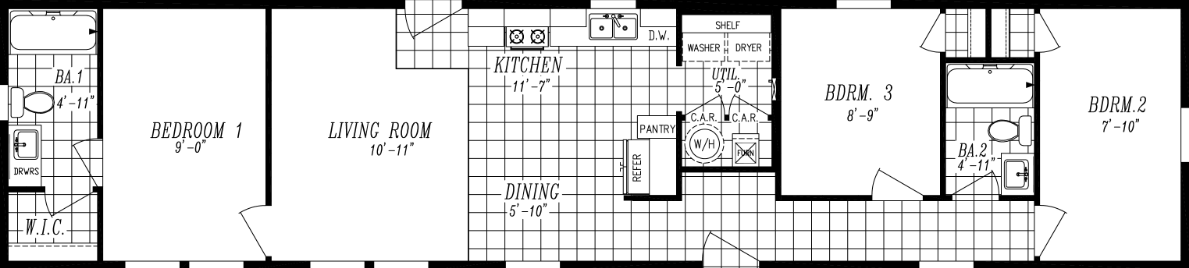 Columbia River Single Section 1009 Floor Plan