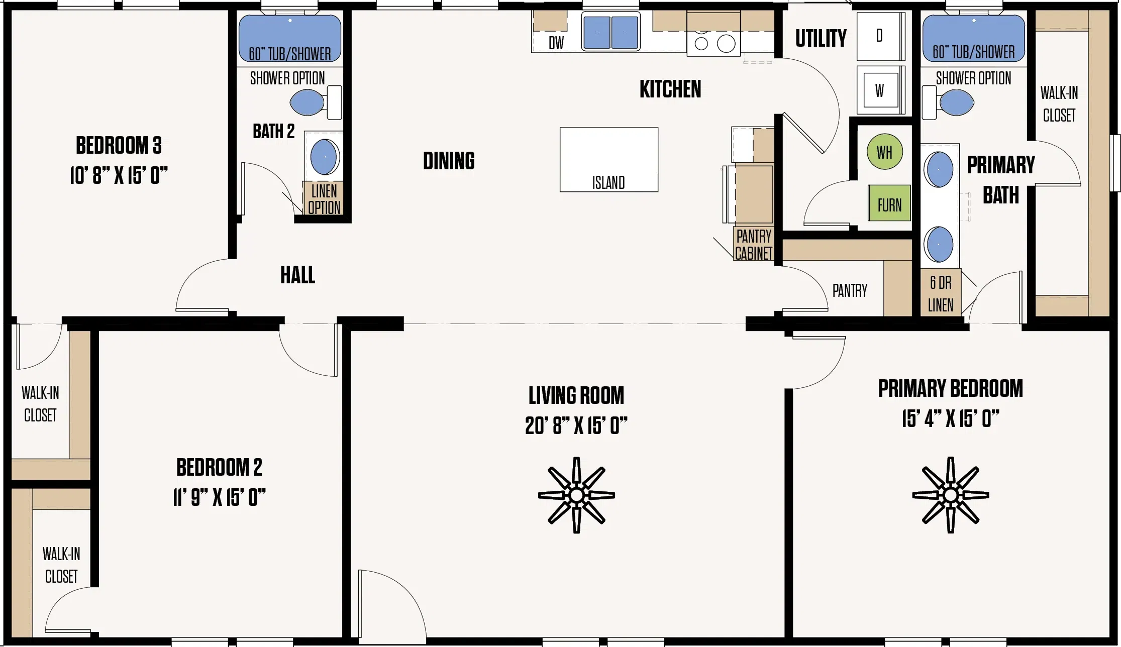 The kendall floor plan home features