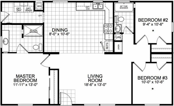 Open air floor plan home features