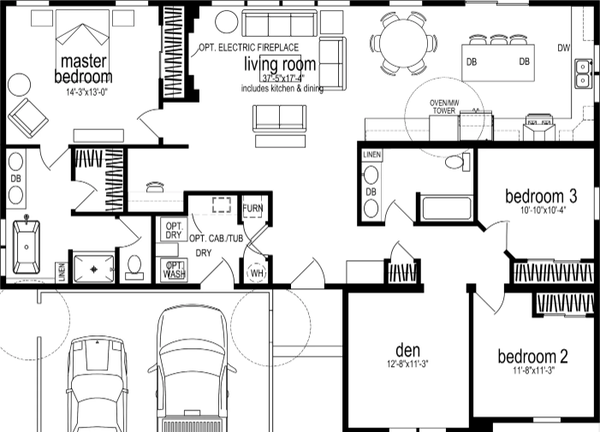 Russell floor plan home features