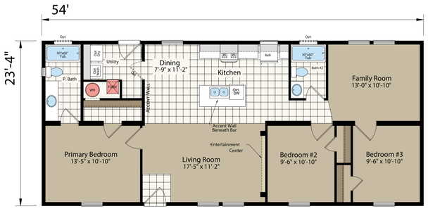 Dreamworks dw5543b floor plan home features