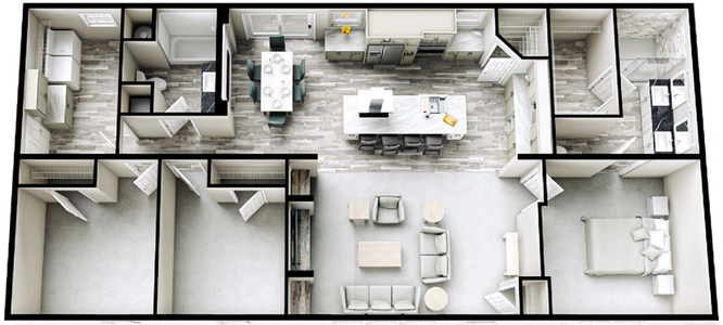 Orchid 56 floor plan home features