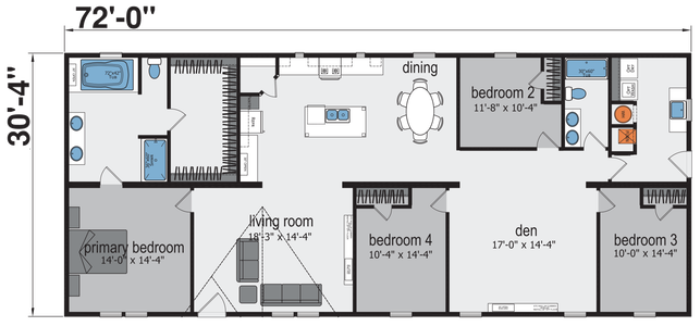 Cascade floor plan home features