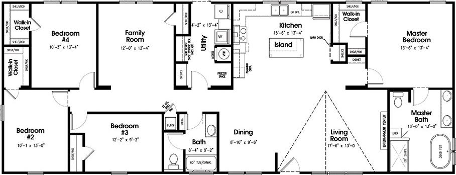 The sherman floor plan home features