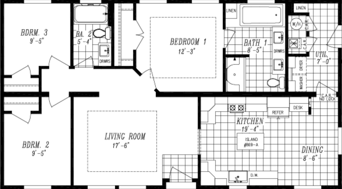 Majestic Collection 9600-S Floor Plan