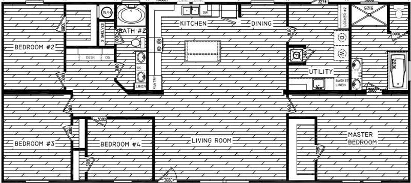 The limestone floor plan home features