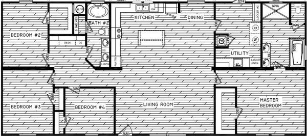 The limestone floor plan home features