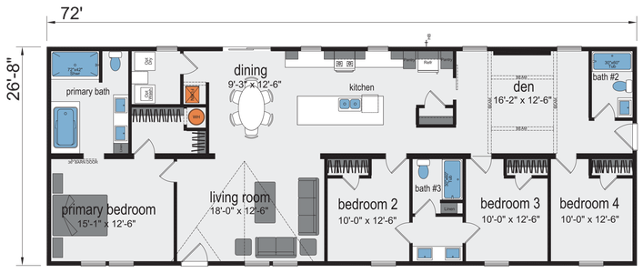 St. charles floor plan home features