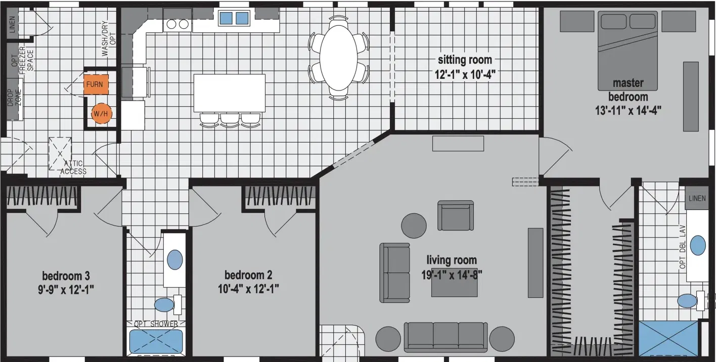 Prairie dune 8945 floor plan home features