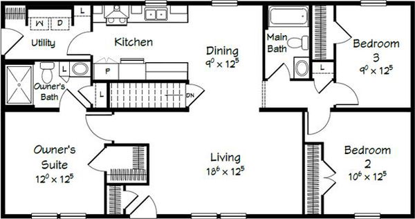 Evolution series pierce model 2850b floor plan home features