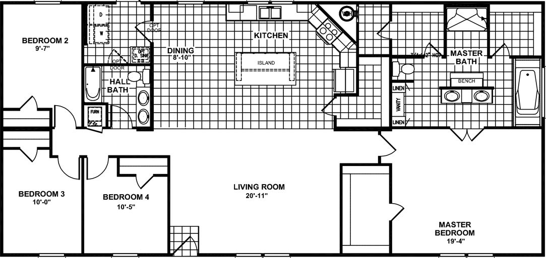 Cheyenne t66a floor plan home features
