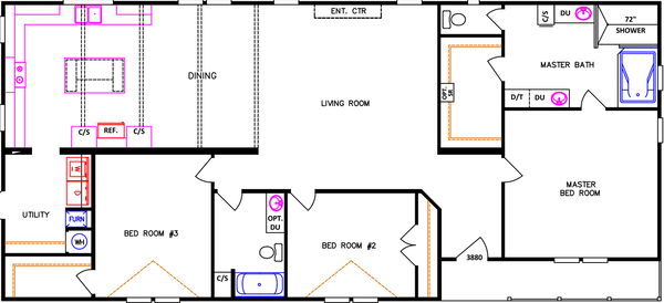 Mayfield floor plan home features