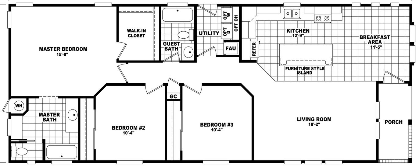 Westin Porch 24603A Floor Plan