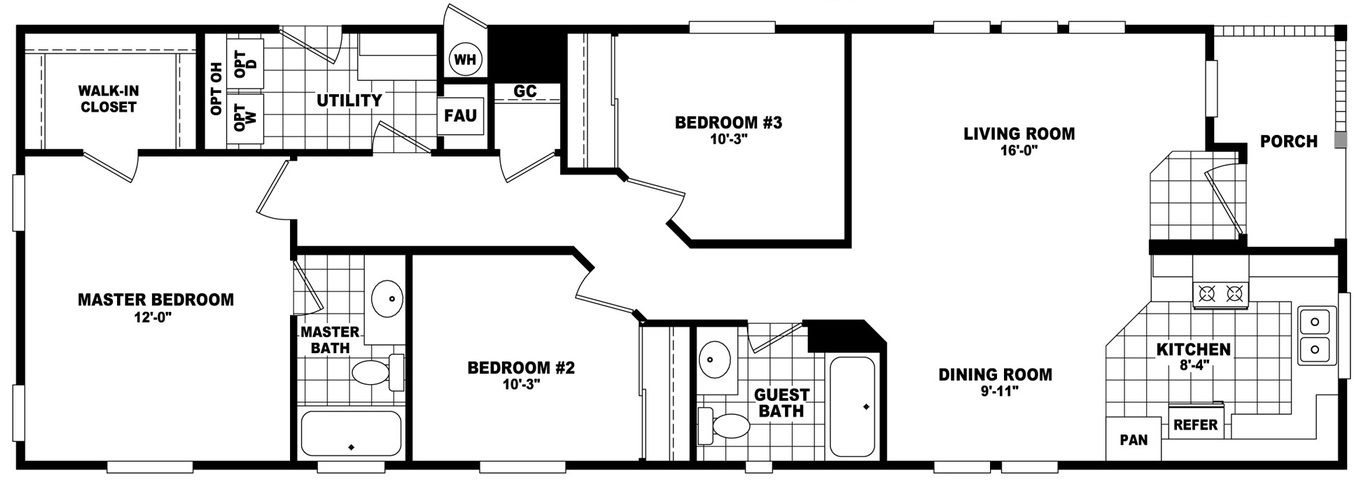 Wide Homes 20603C Floor Plan