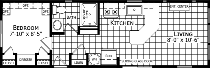 Park model a901 floor plan home features
