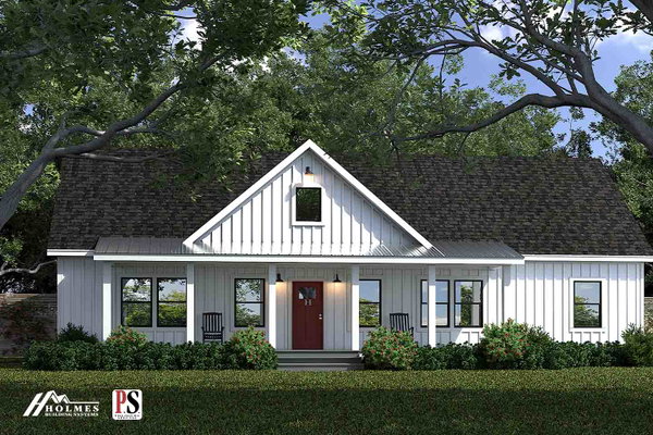 Modern farmhouse hero, elevation, and exterior home features