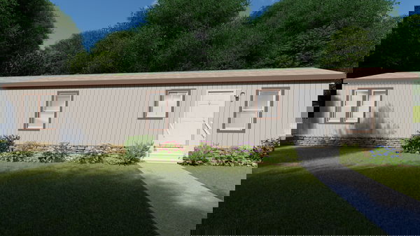 Columbia river single section 1004 hero, elevation, and exterior home features