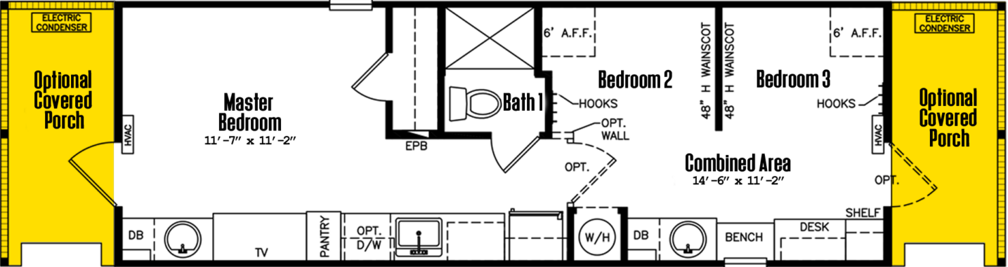 Tiny home s-12×34-31a floor plan home features