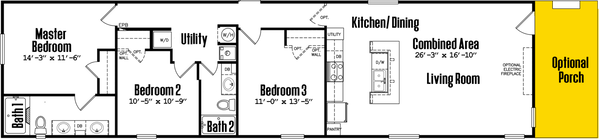 Porch homes 18×72-32a floor plan home features