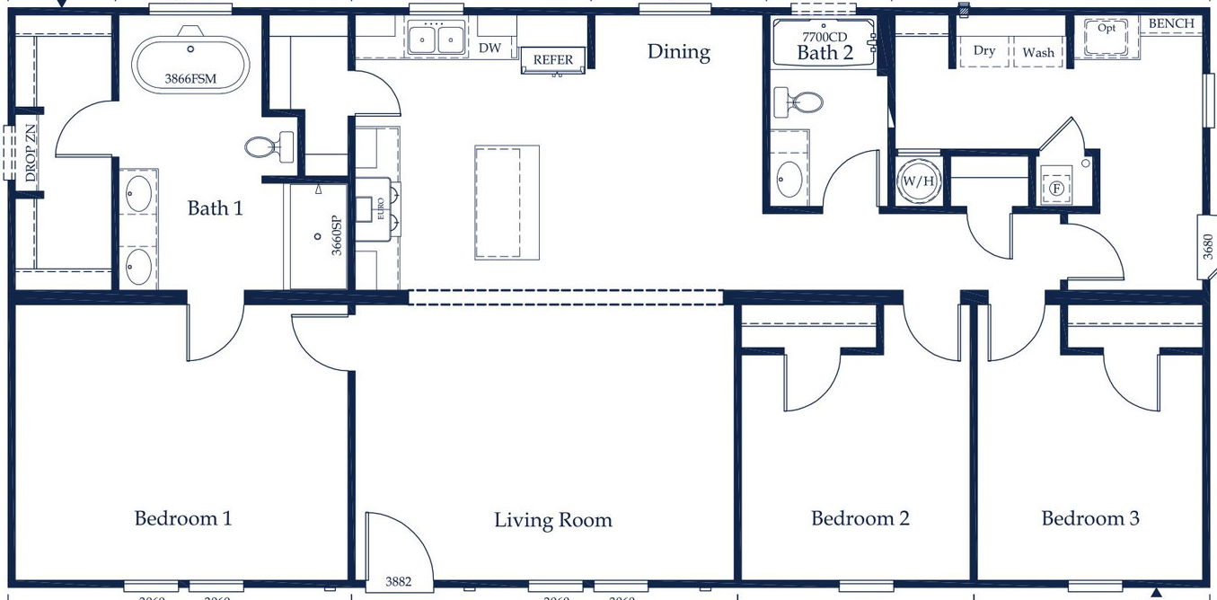 Mchann floor plan home features