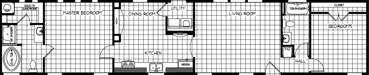 K1676j floor plan home features