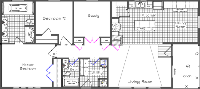 Pinehurst 2513 floor plan home features