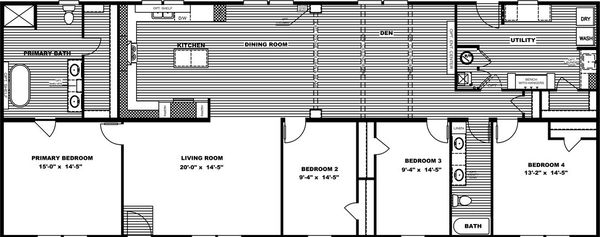 The fusion 32b floor plan home features