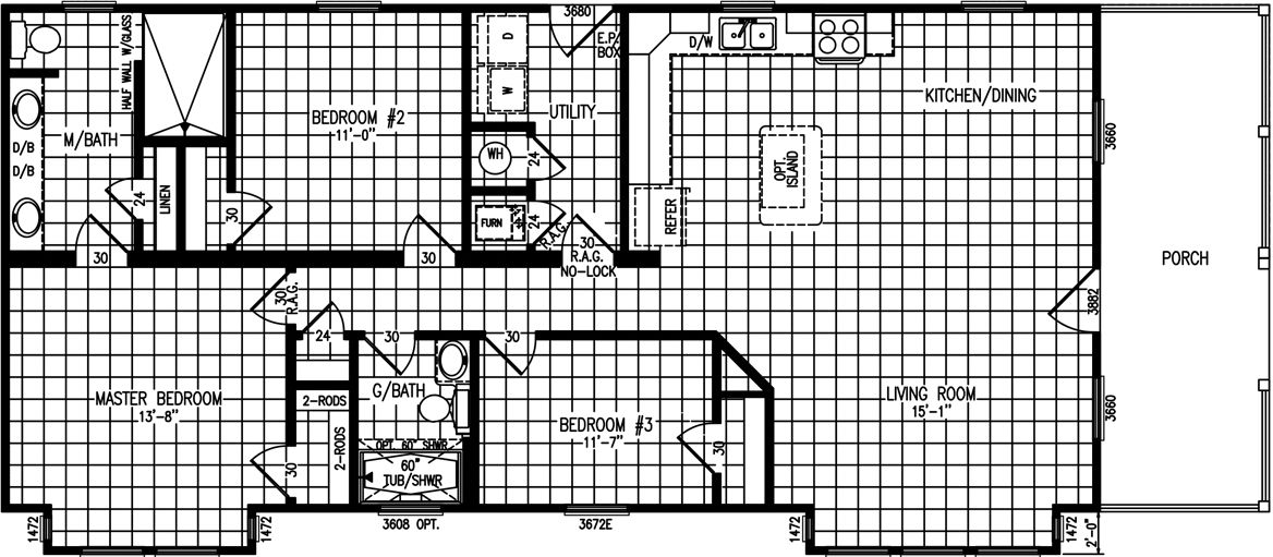Swan l52ep8 floor plan home features