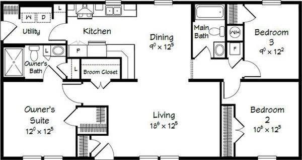 Evolution series pierce model 2850 floor plan home features