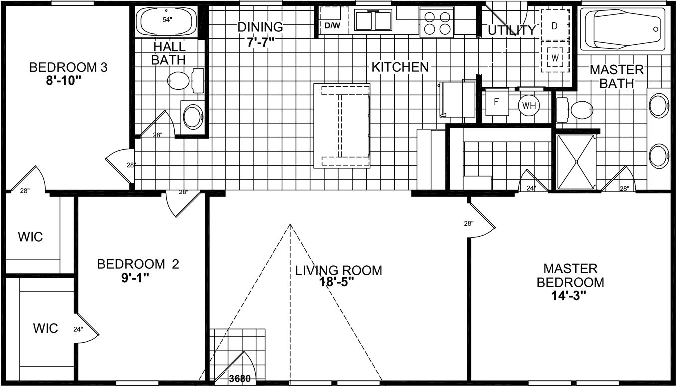 Silverado 2348 floor plan home features