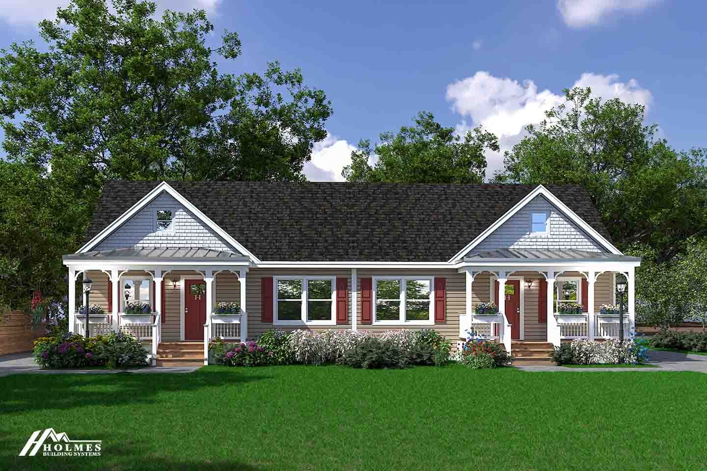 Amelia Cozy Cottage One Story Cape Duplex Exterior