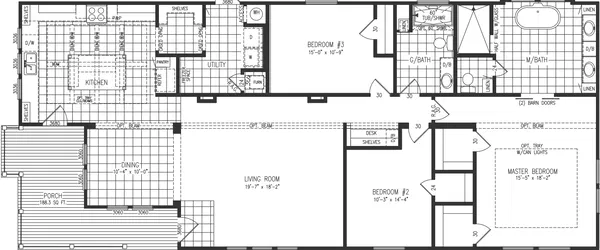 Pearl 6370 floor plan home features