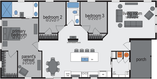 Grand canyon floor plan home features